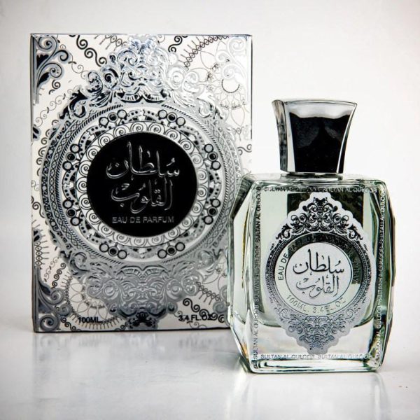 Sultan Al Quloob Men Perfume 100 ml bottle with sleek Arabic-inspired packaging